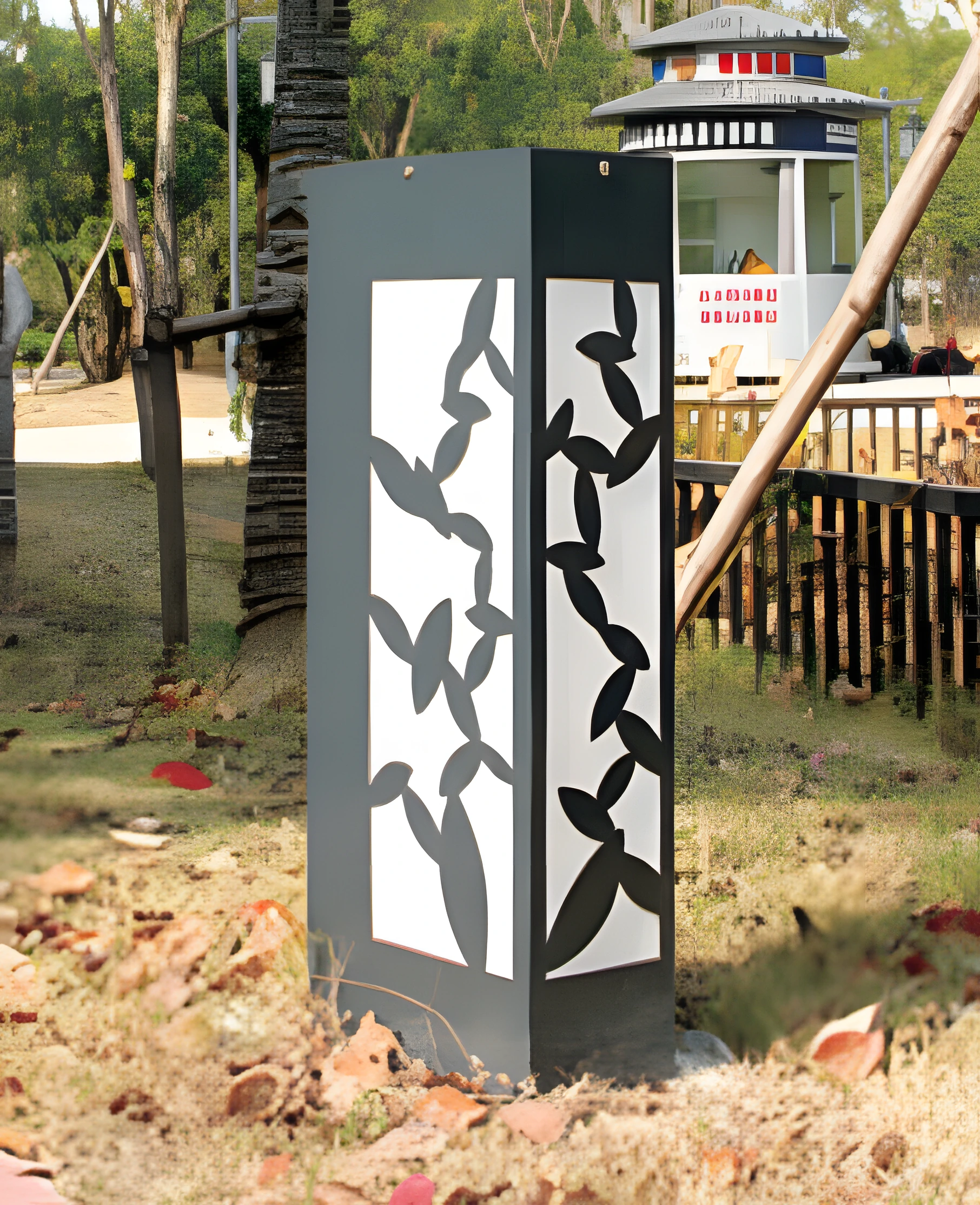 Leaf-pattern lawn light · Catalogue page 225