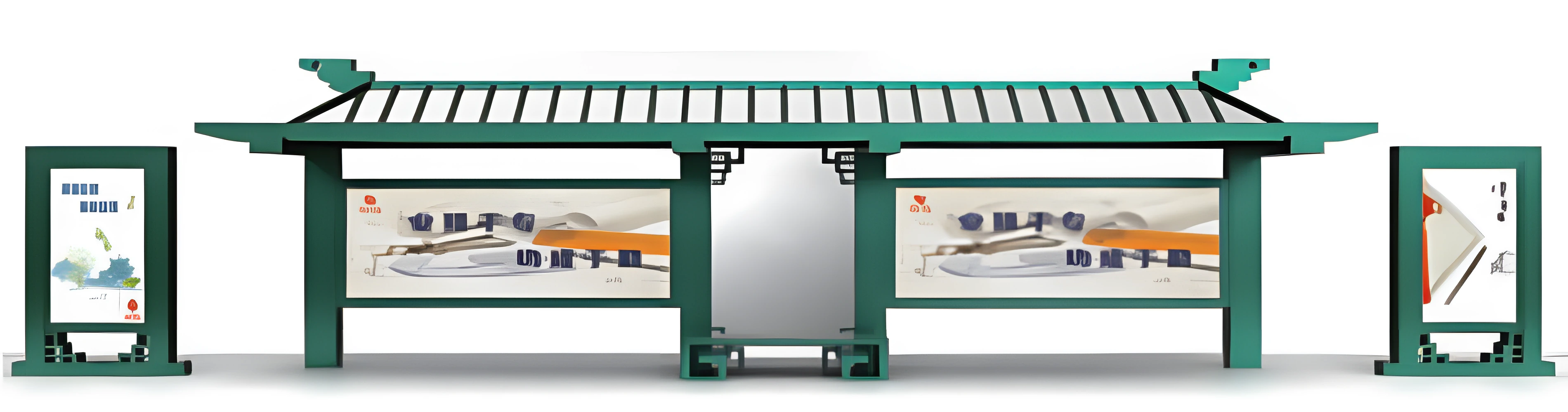 Pitched-roof bus shelter · Catalogue page 243