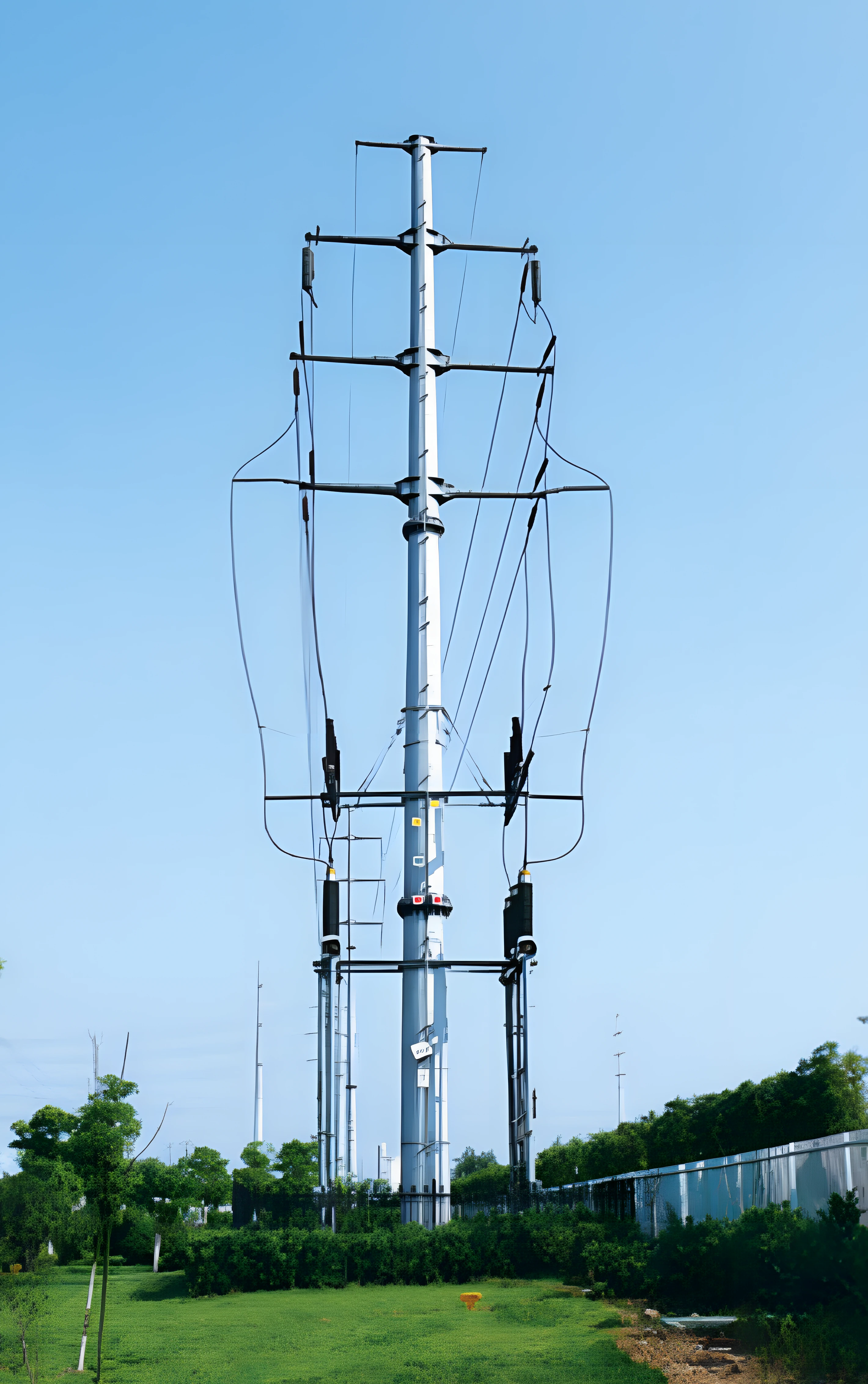 Crossarm power pole