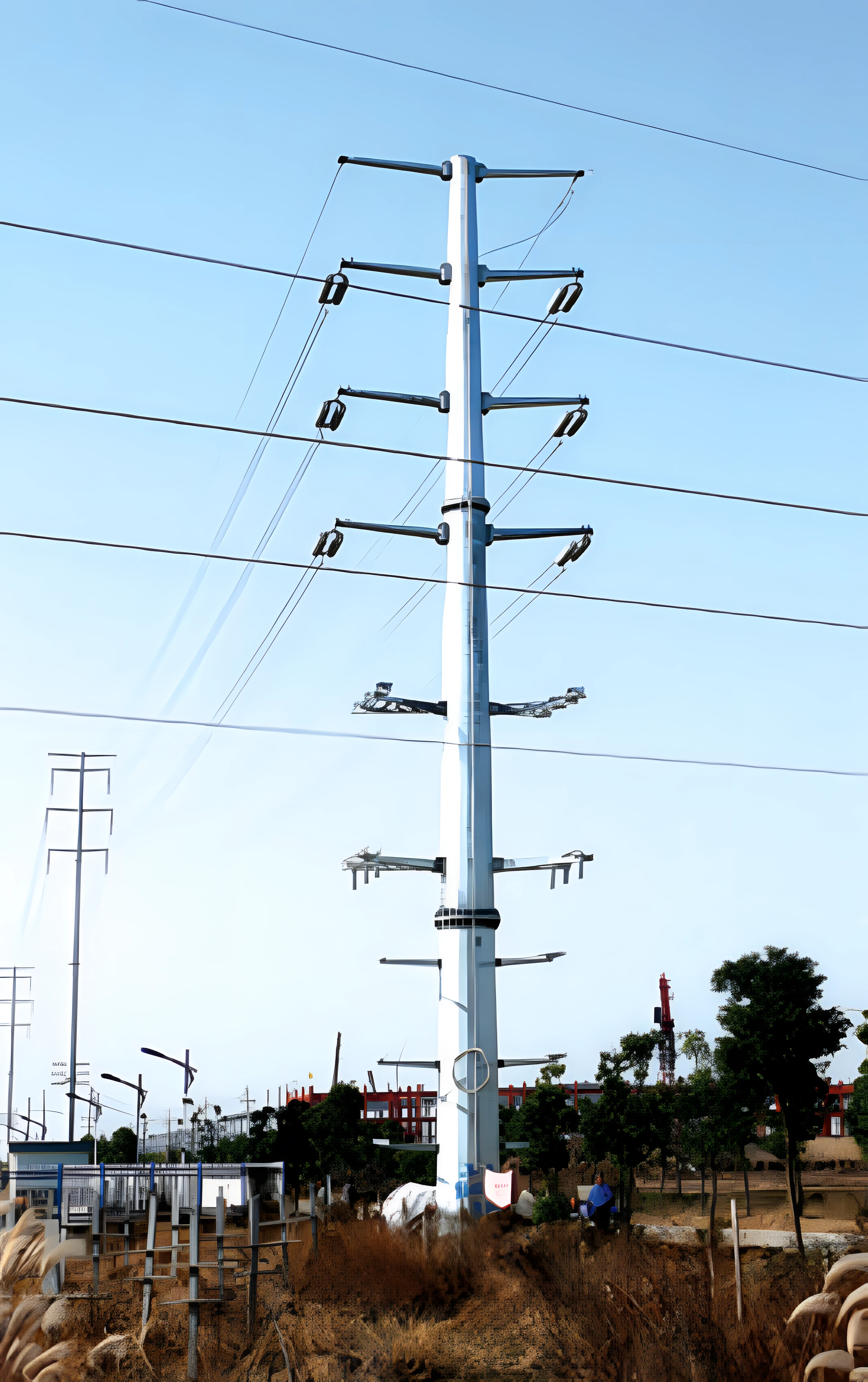 Multi-level crossarm power pole · Catalogue page 248